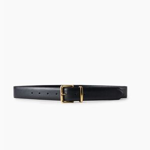 Aritzia Black and Gold Square Belt